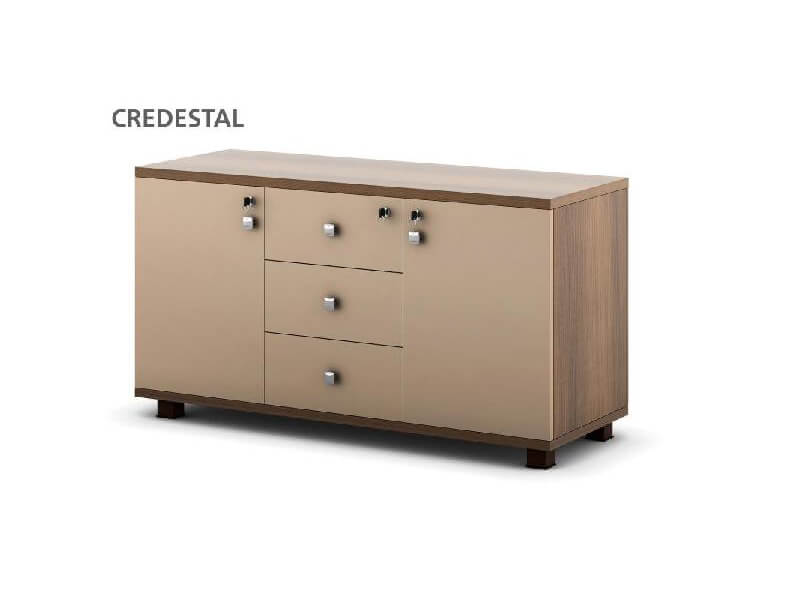 Credestal-3 Drawers-Both Side Shutter Storage